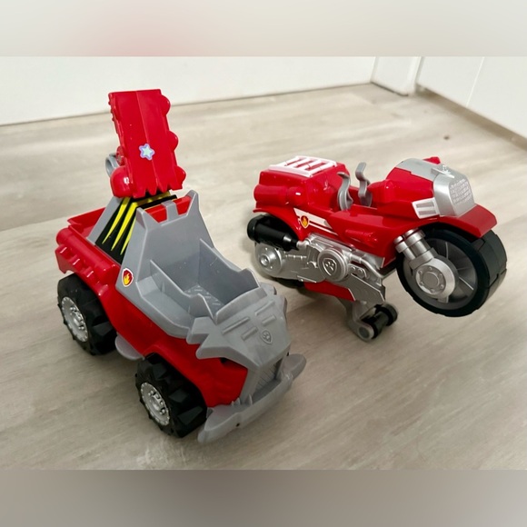 Paw Patrol Spin Master Dino Rescue Vehicle, Paw Patrol Moto Pups MARSHALL set 2 - Picture 1 of 4